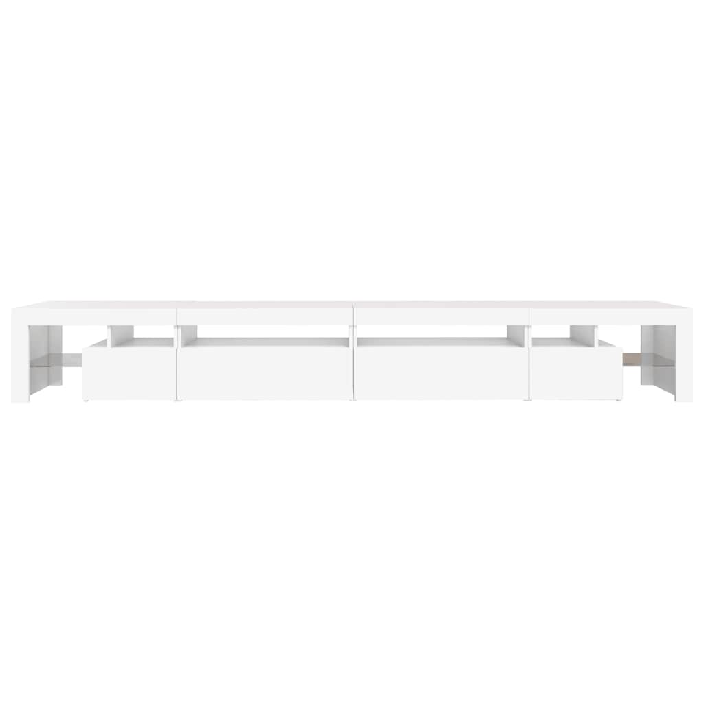 TV ormarić s LED svjetlima bijeli 290x36,5x40 cm