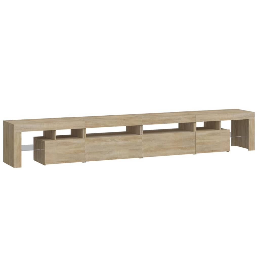 TV ormarić s LED svjetlima boja hrasta sonome 260x36,5x40 cm