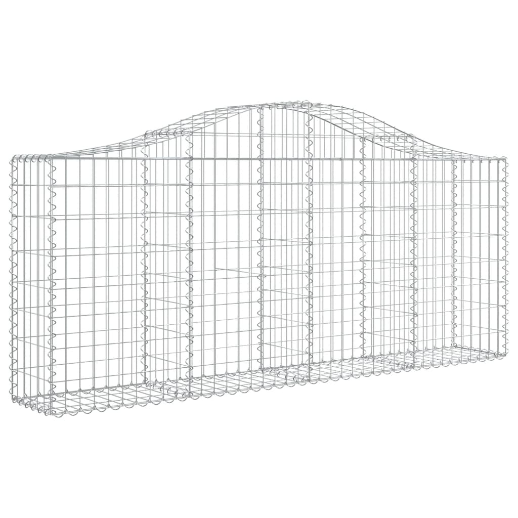 Gabionska košara s lukom 200 x 30 x 80/100 cm pocinčano željezo