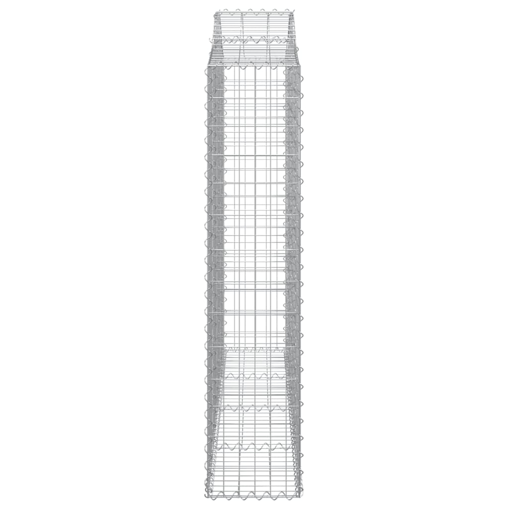 Gabionska košara s lukom 200x30x140/160 cm pocinčano željezo