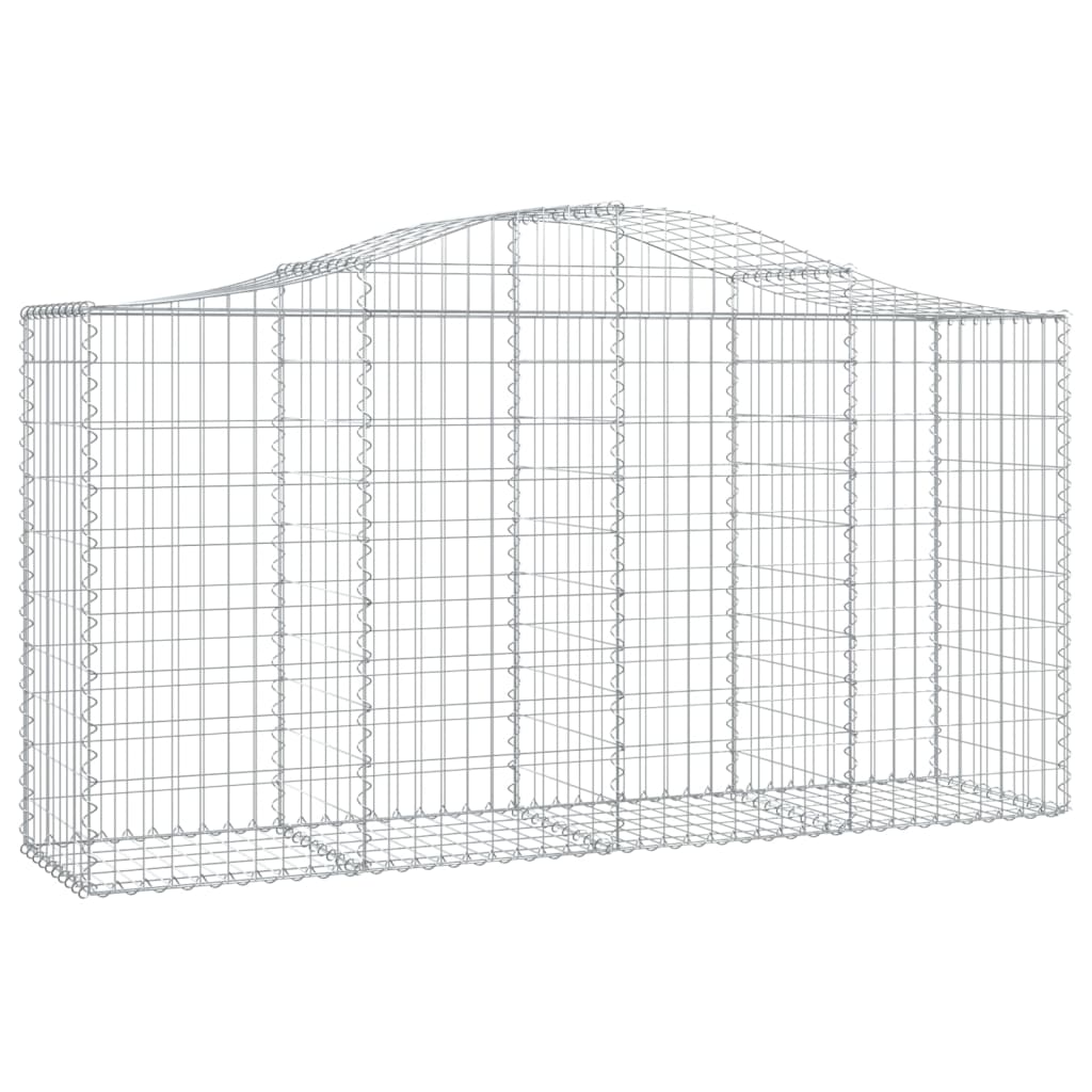 Gabionska košara s lukom 200x50x100/120 cm pocinčano željezo