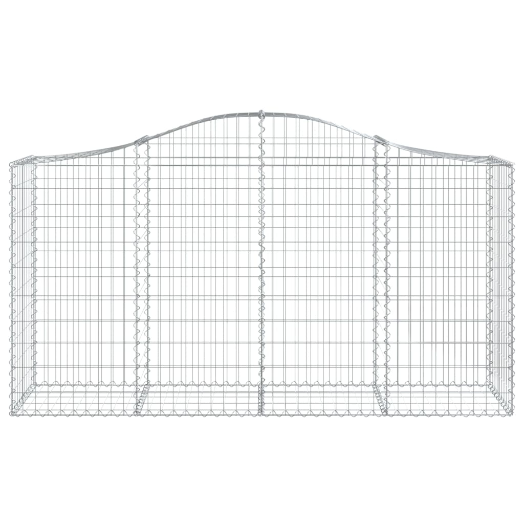Gabionska košara s lukom 200x50x100/120 cm pocinčano željezo