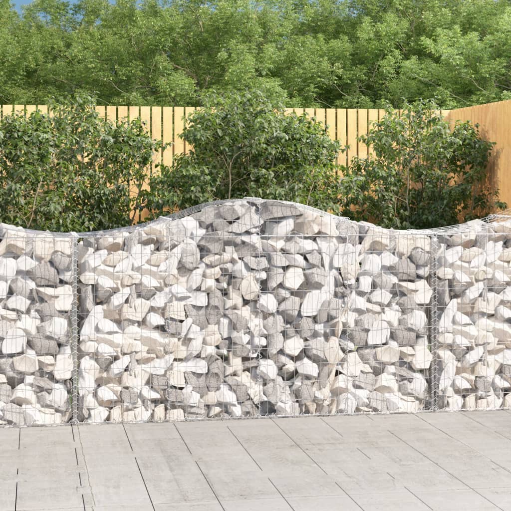 Gabionska košara s lukom 200x50x100/120 cm pocinčano željezo