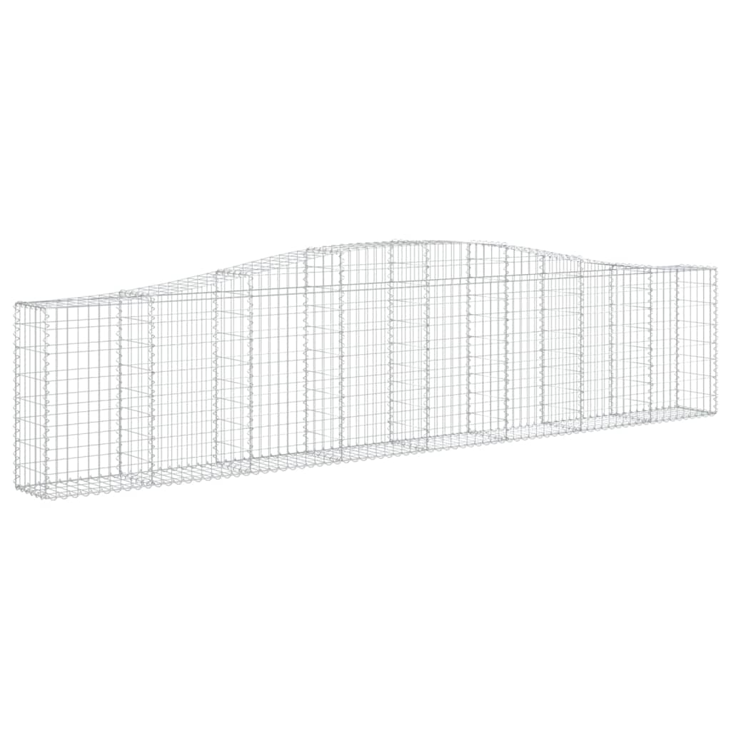 Gabionska košara s lukom 400 x 30 x 80/100 cm pocinčano željezo