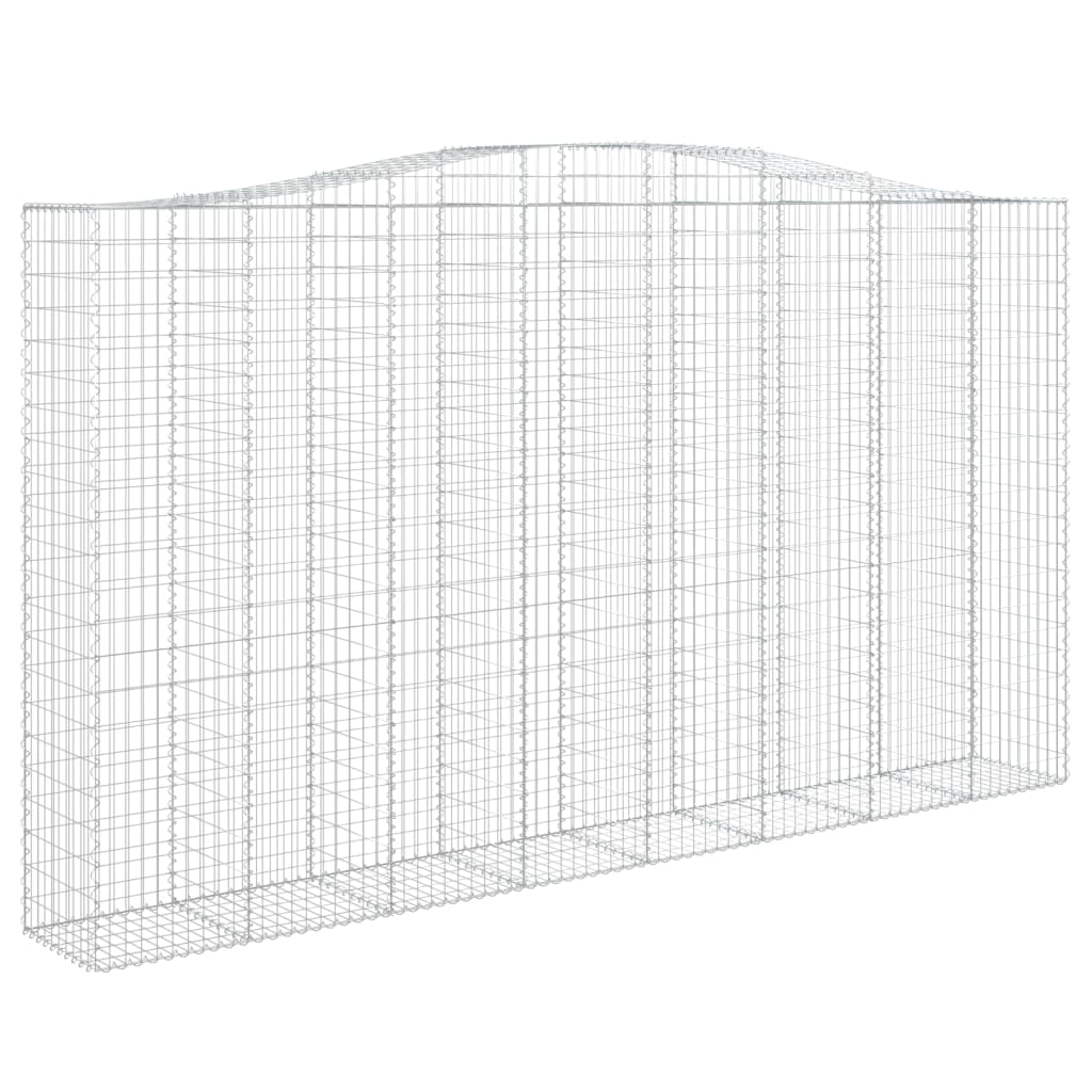 Gabionska košara s lukom 400x50x220/240 cm pocinčano željezo