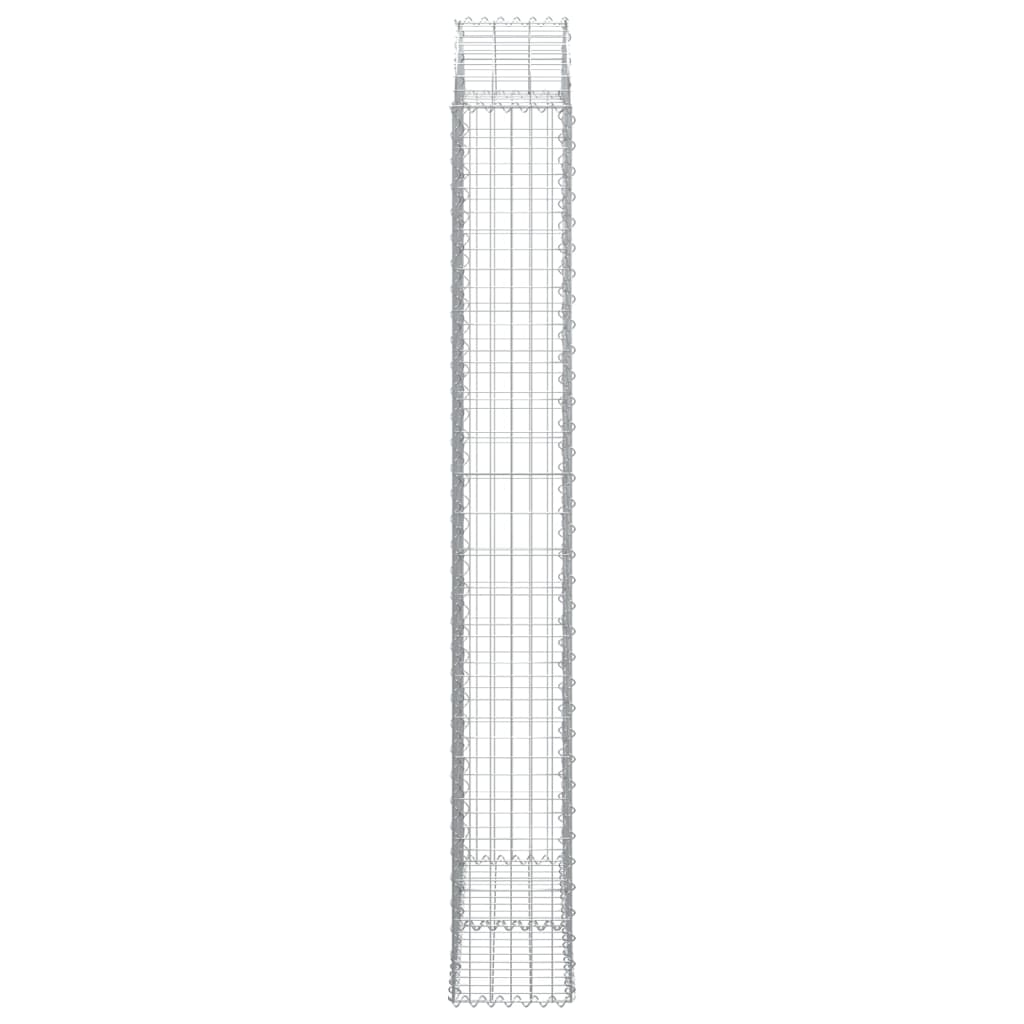 Gabionska košara s lukom 100x30x220/240 cm pocinčano željezo