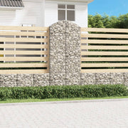 Gabionska košara s lukom 100x30x220/240 cm pocinčano željezo
