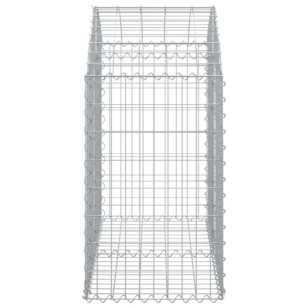 Gabionska košara s lukom 100 x 50 x 80/100 cm pocinčano željezo