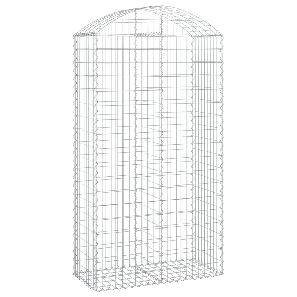 Gabionska košara s lukom 100x50x180/200 cm pocinčano željezo