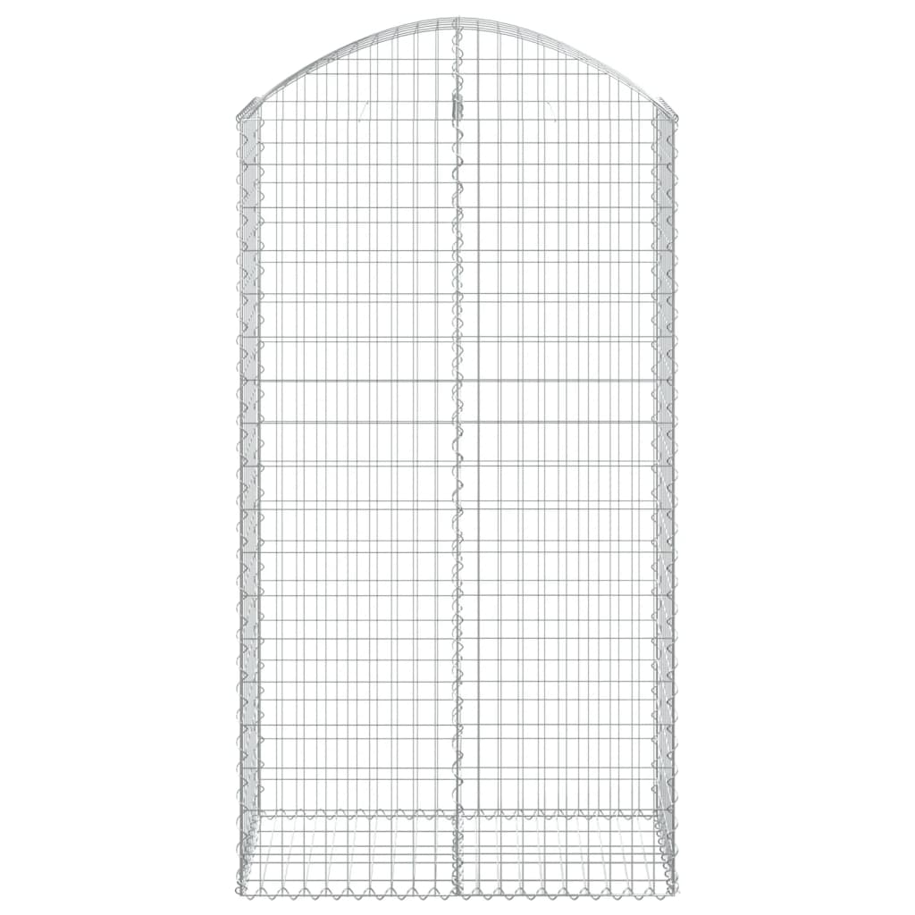Gabionska košara s lukom 100x50x180/200 cm pocinčano željezo