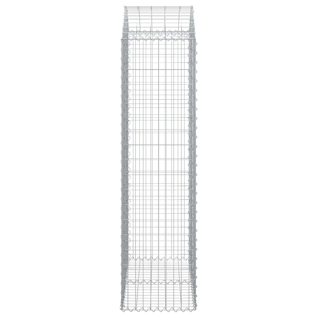 Gabionska košara s lukom 100x50x180/200 cm pocinčano željezo