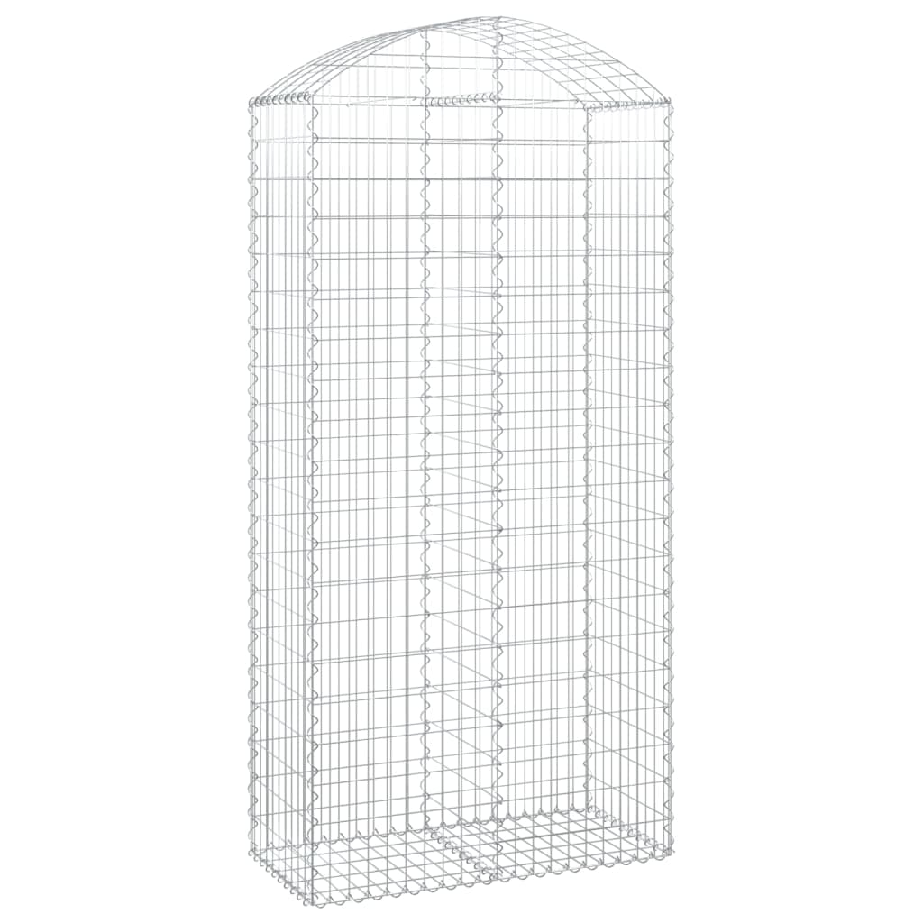 Gabionska košara s lukom 100x50x200/220 cm pocinčano željezo
