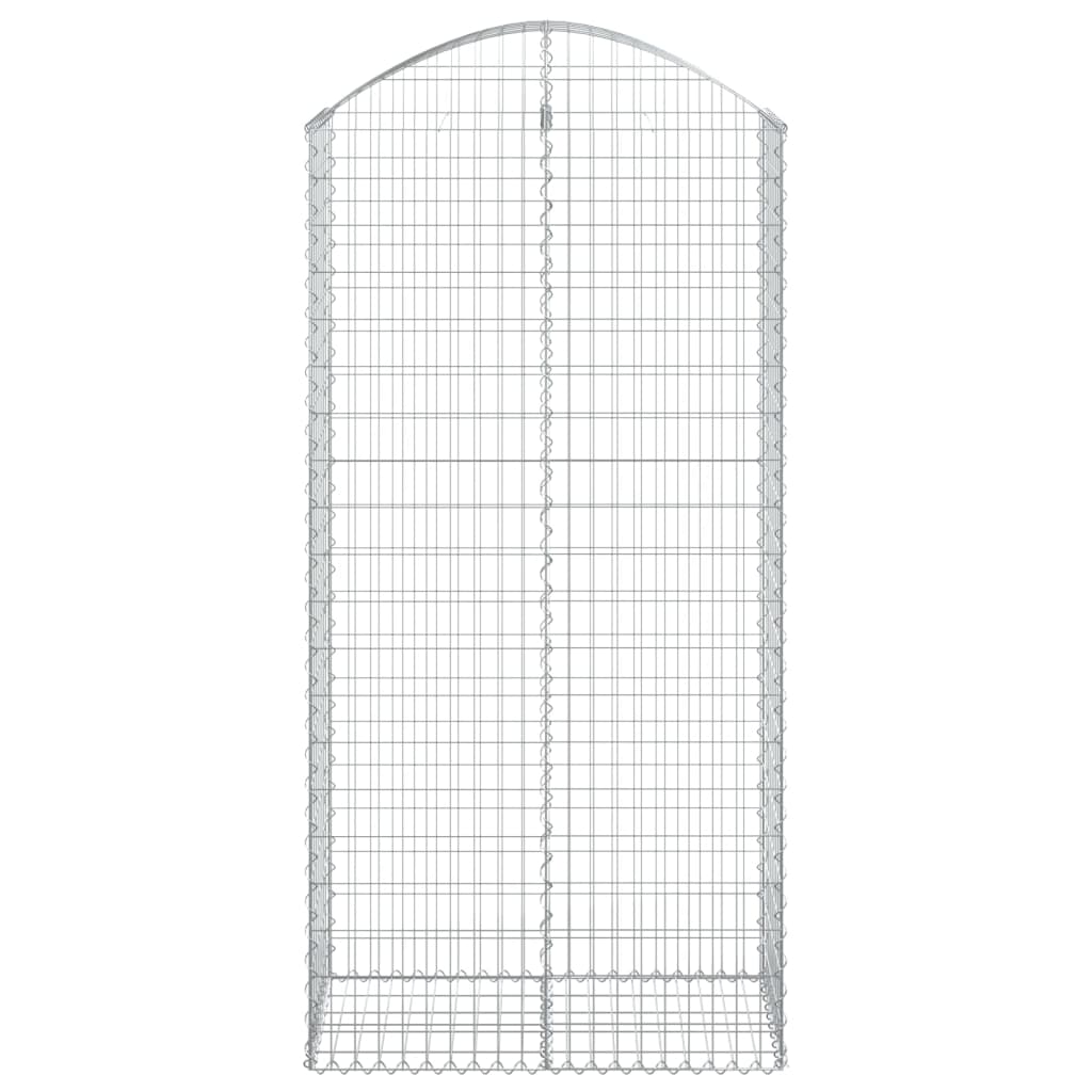 Gabionska košara s lukom 100x50x200/220 cm pocinčano željezo