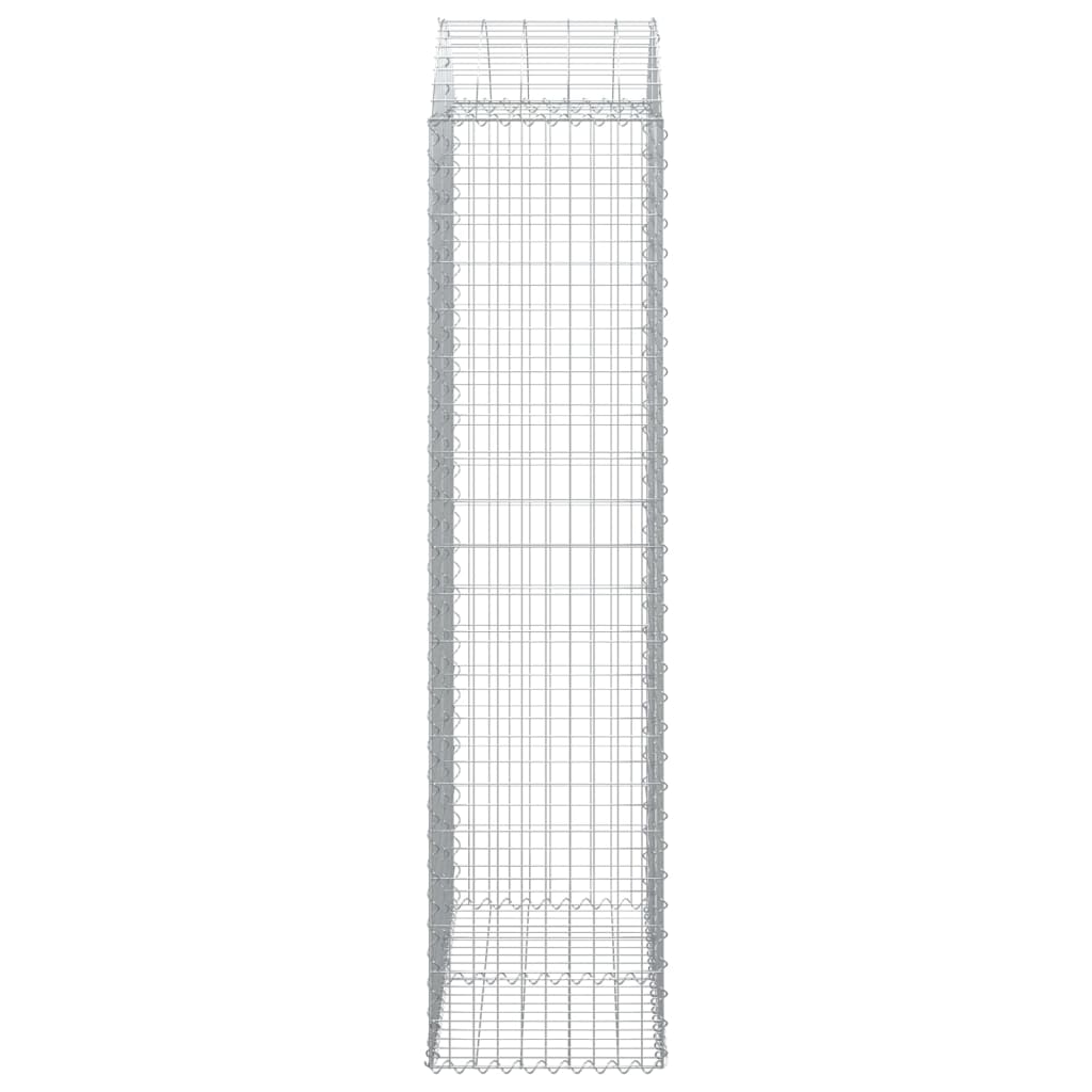 Gabionska košara s lukom 100x50x200/220 cm pocinčano željezo
