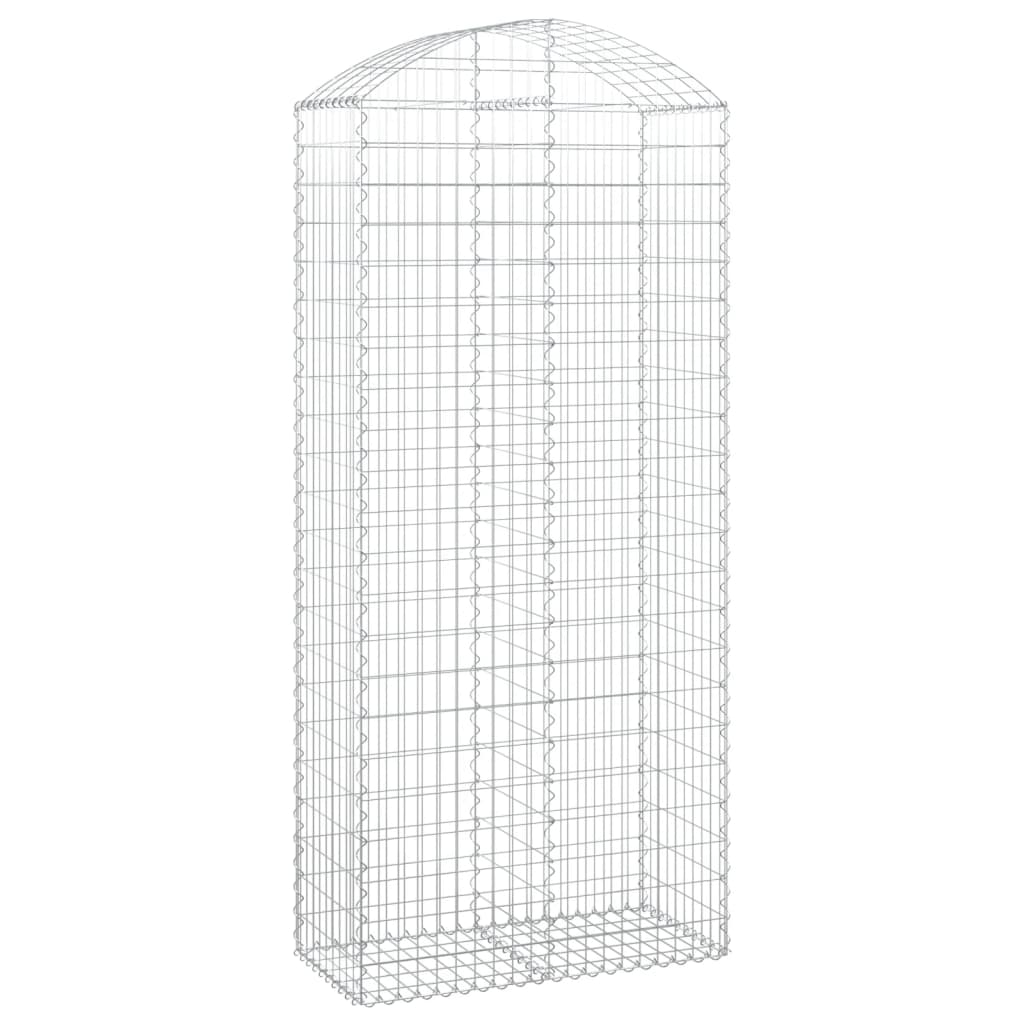 Gabionska košara s lukom 100x50x220/240 cm pocinčano željezo