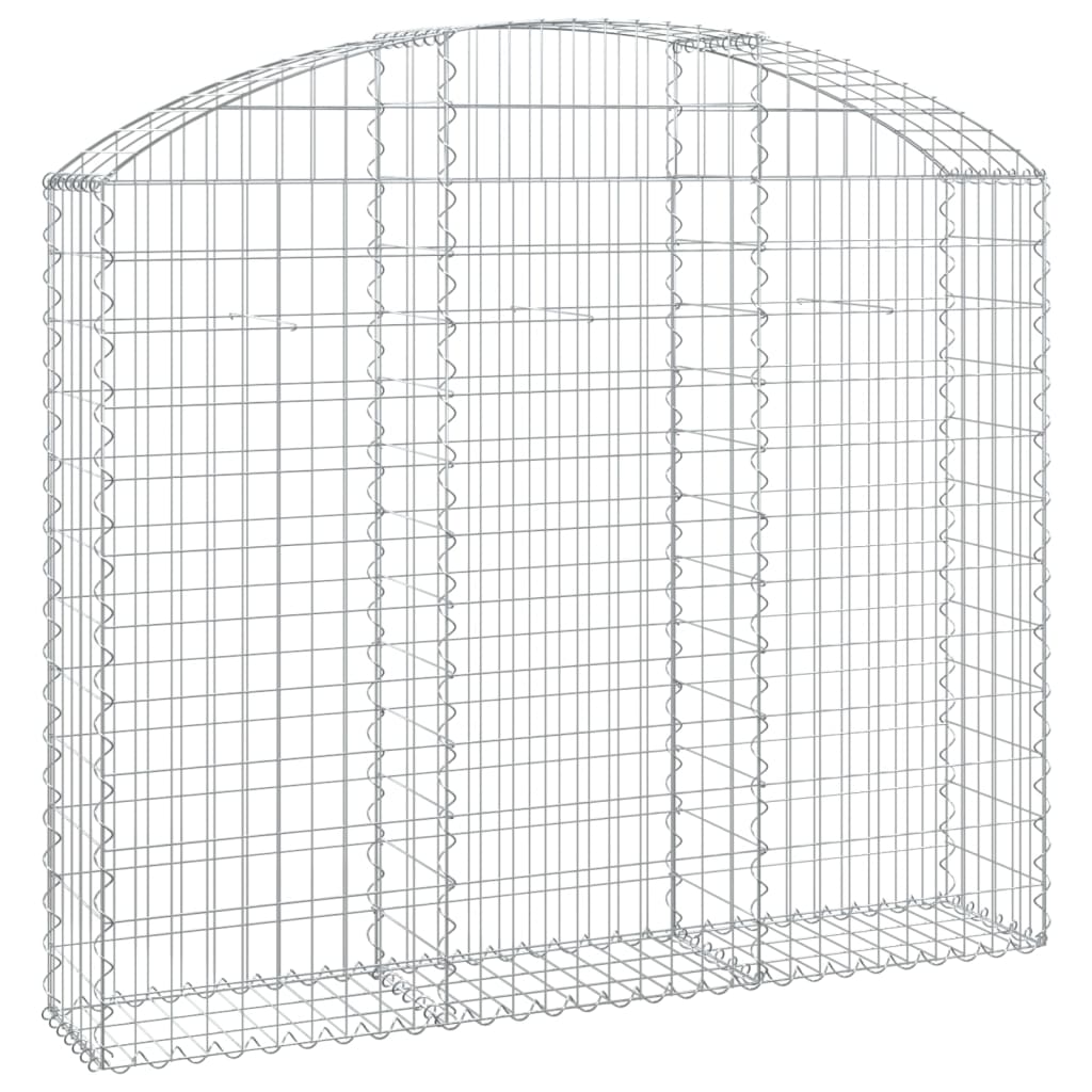 Gabionska košara s lukom 150x30x120/140 cm pocinčano željezo