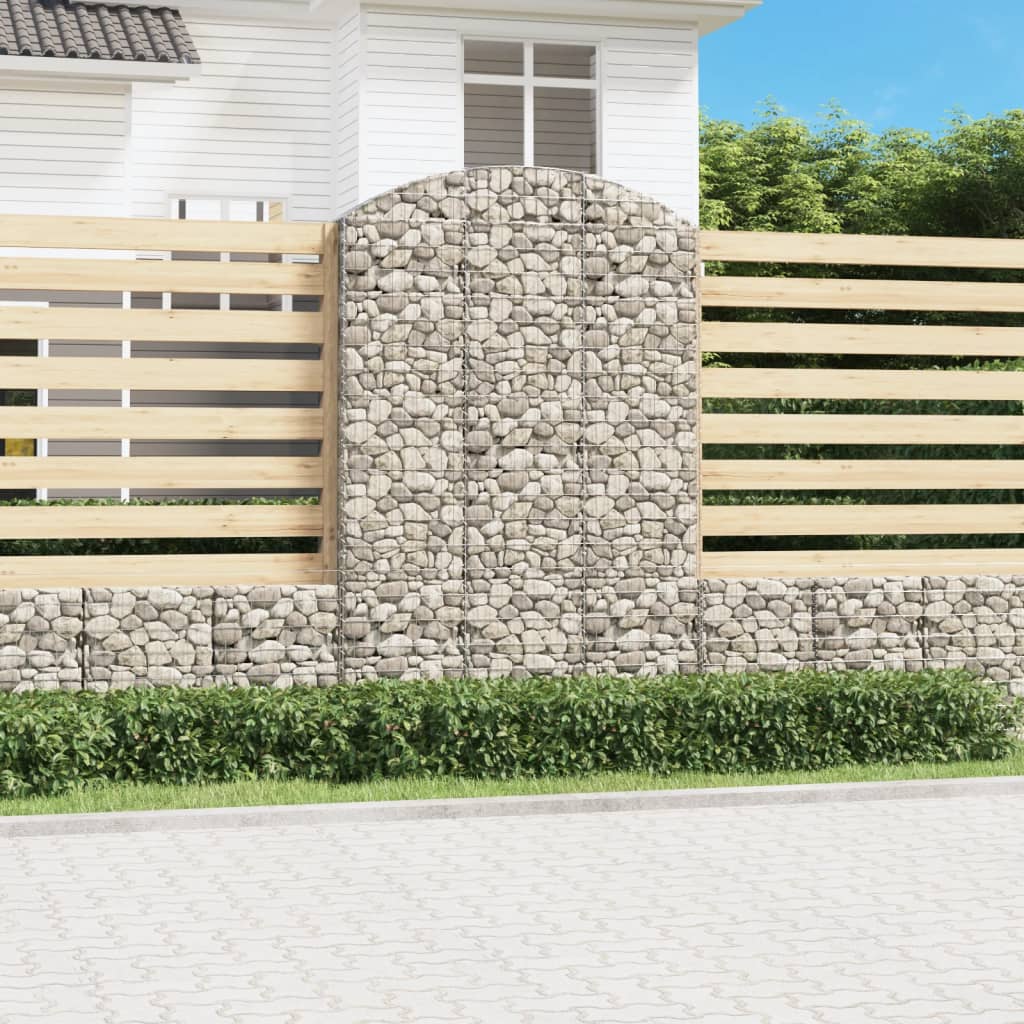 Gabionska košara s lukom 150x30x220/240 cm pocinčano željezo