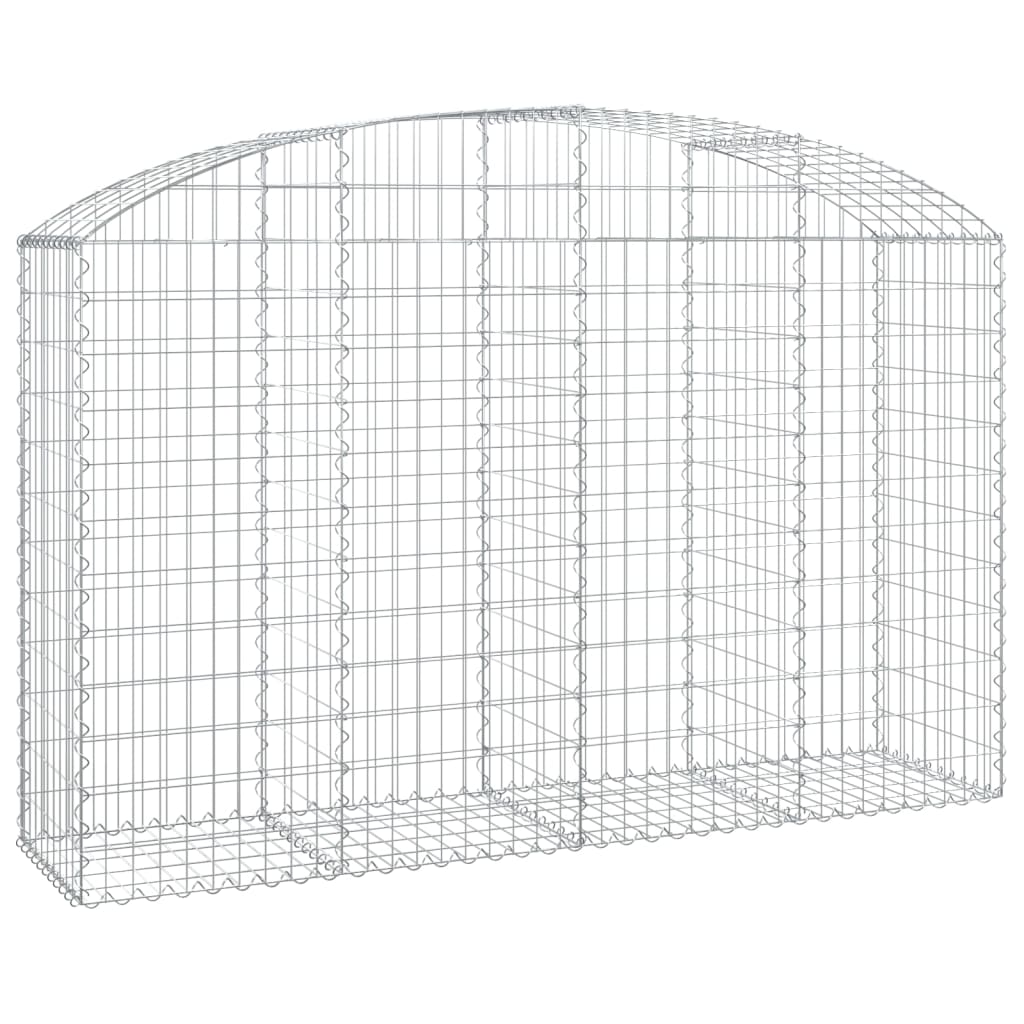 Gabionska košara s lukom 200x50x120/140 cm pocinčano željezo