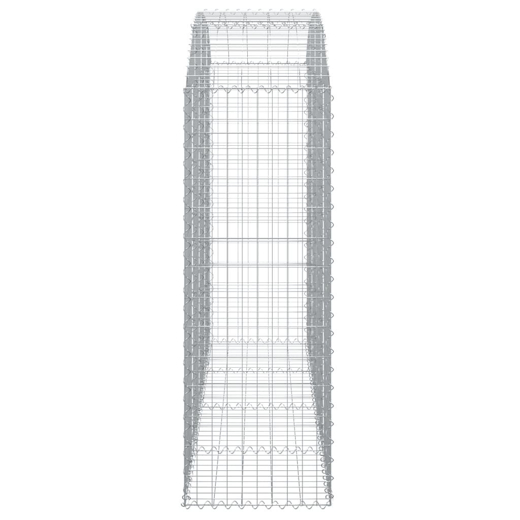 Gabionska košara s lukom 200x50x140/160 cm pocinčano željezo