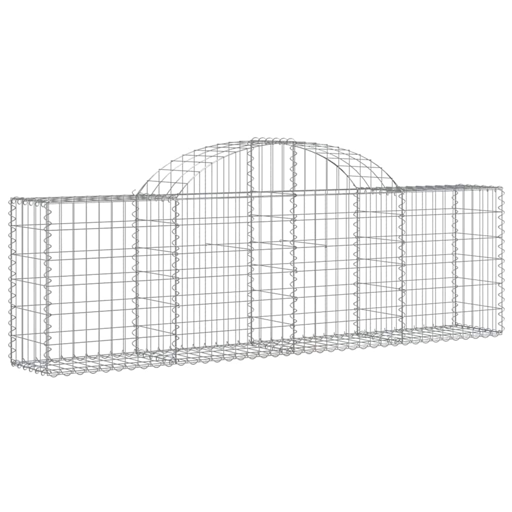 Gabionska košara s lukom 200 x 30 x 60/80 cm pocinčano željezo