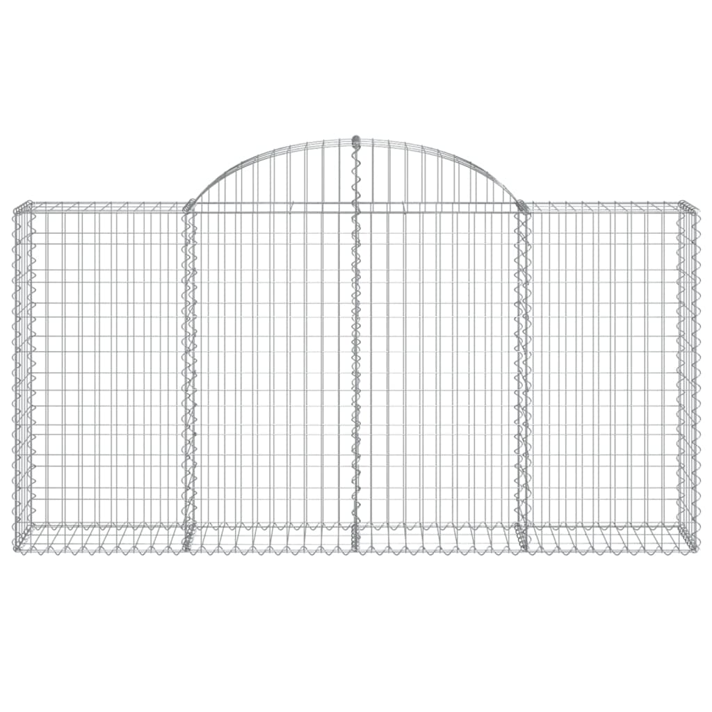 Gabionska košara s lukom 200x30x100/120 cm pocinčano željezo