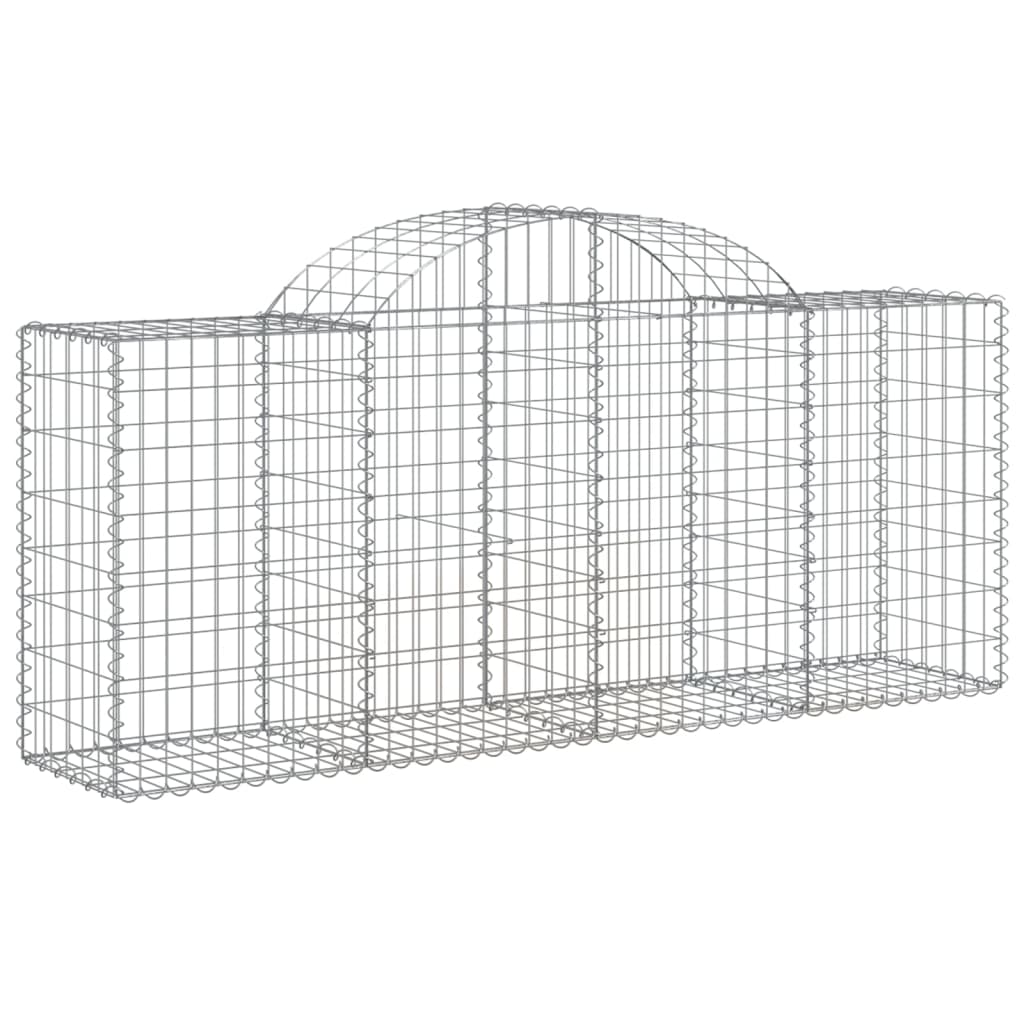 Gabionska košara s lukom 200x50x80/100 cm pocinčano željezo