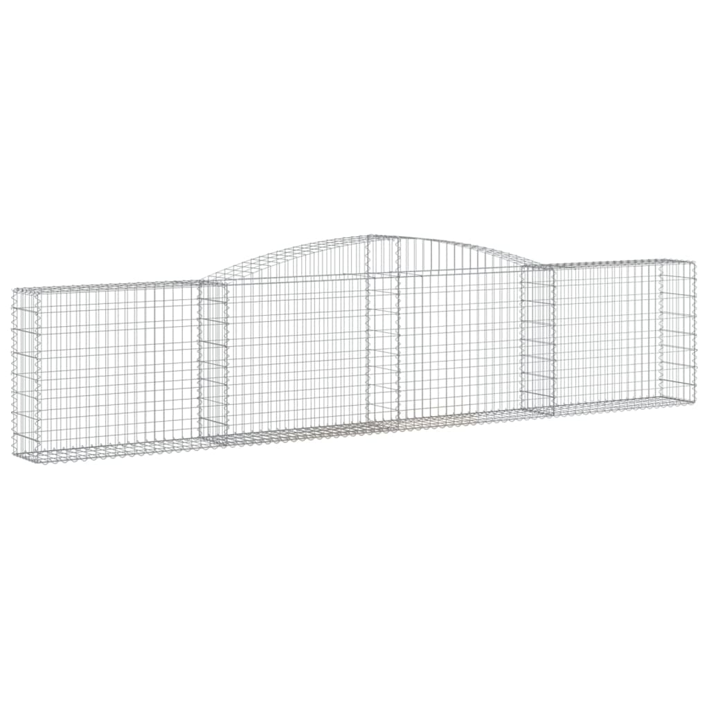 Gabionska košara s lukom 400 x 30 x 80/100 cm pocinčano željezo