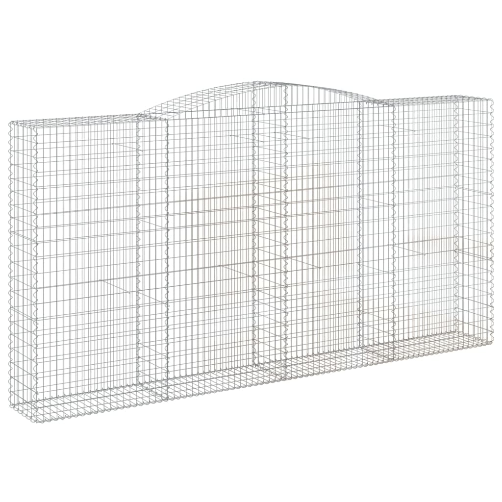 Gabionska košara s lukom 400x50x200/220 cm pocinčano željezo