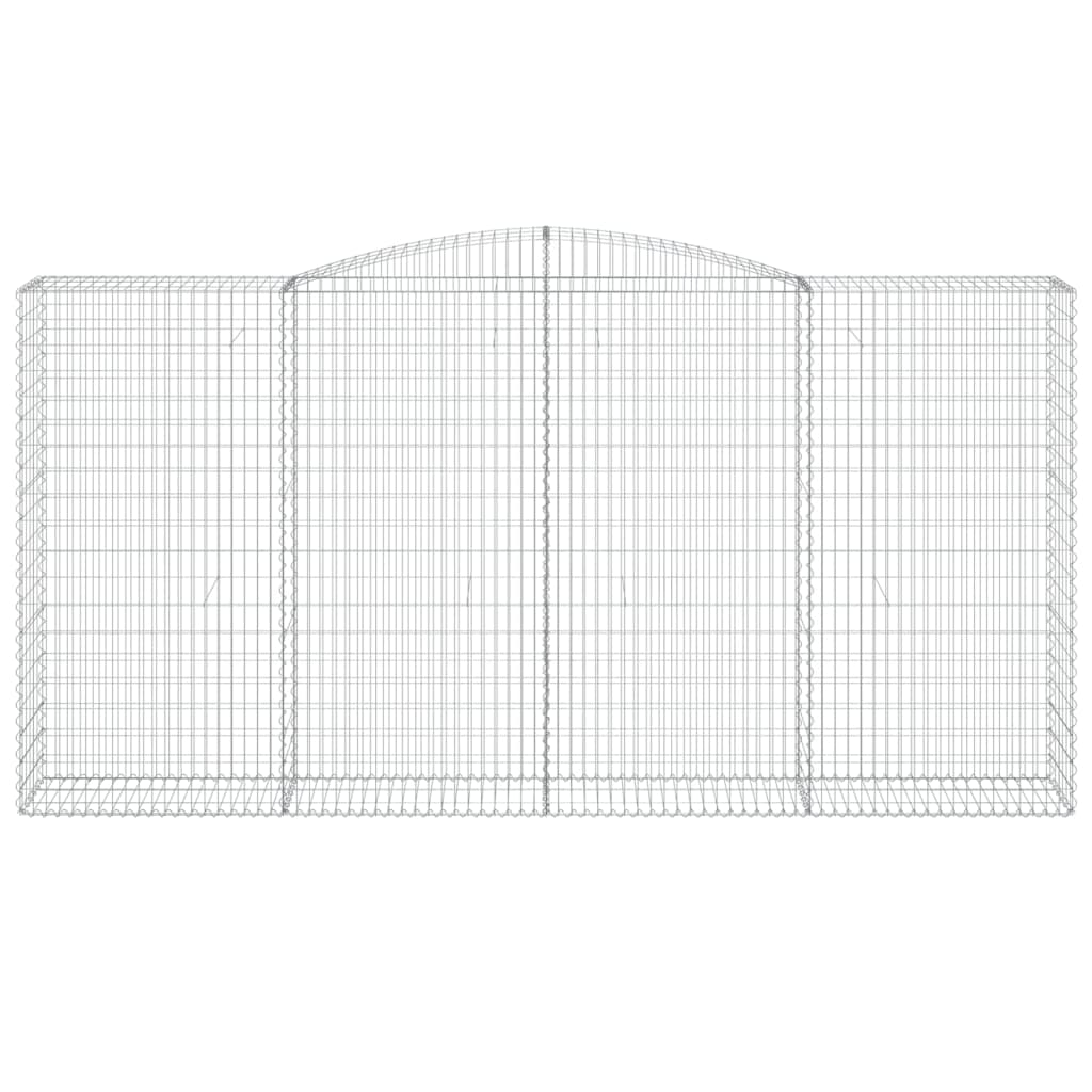 Gabionska košara s lukom 400x50x200/220 cm pocinčano željezo