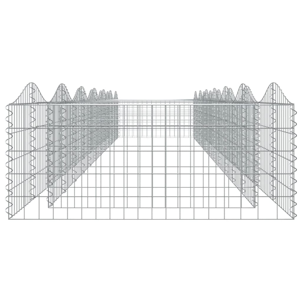 Lučna gabionska povišena gredica 600x100x50cm pocinčano željezo
