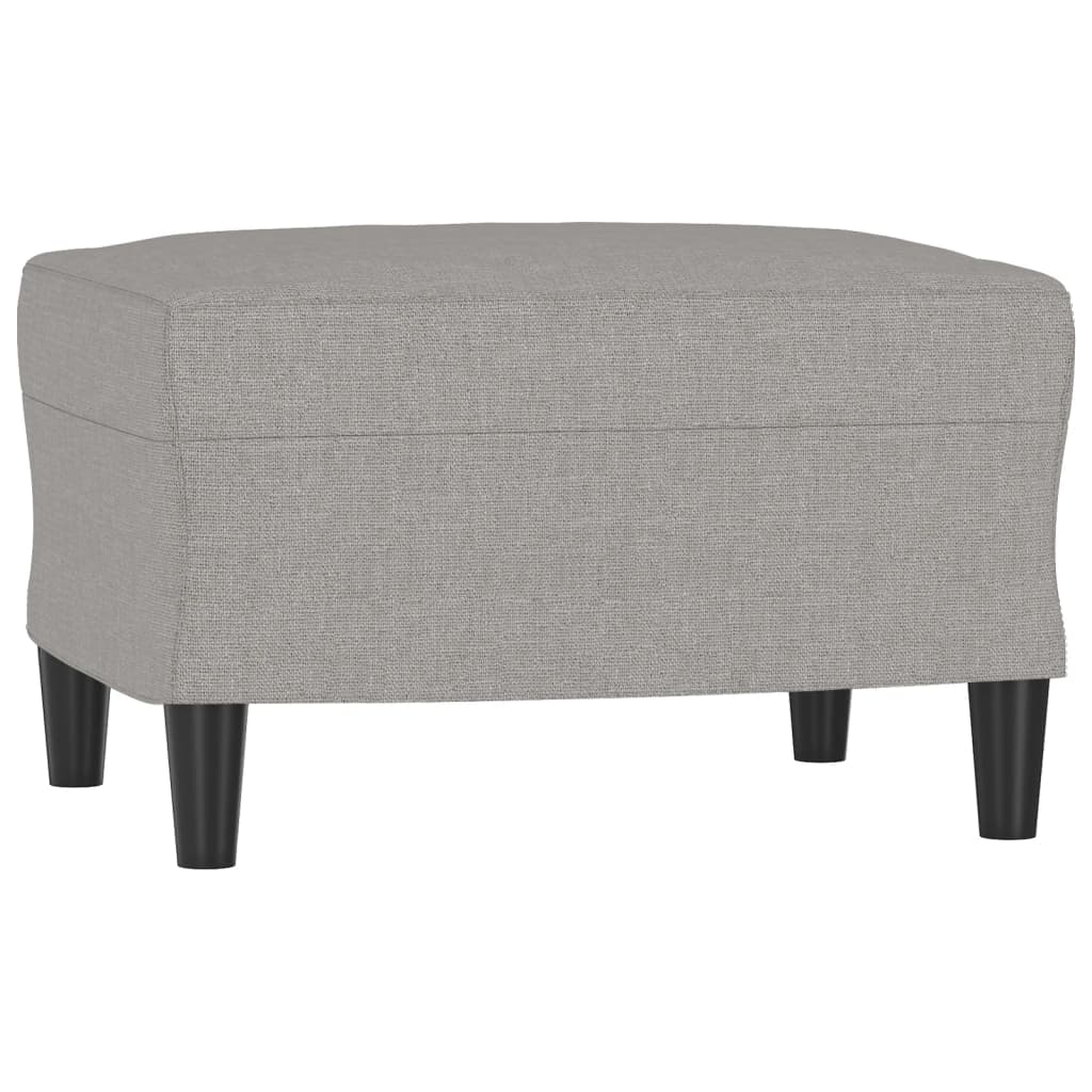 Fotelja s tabureom svjetlosiva 60 cm od tkanine