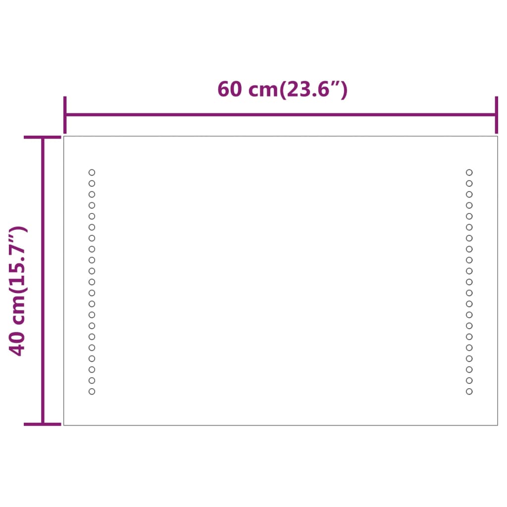 LED kupaonsko ogledalo 40x60 cm