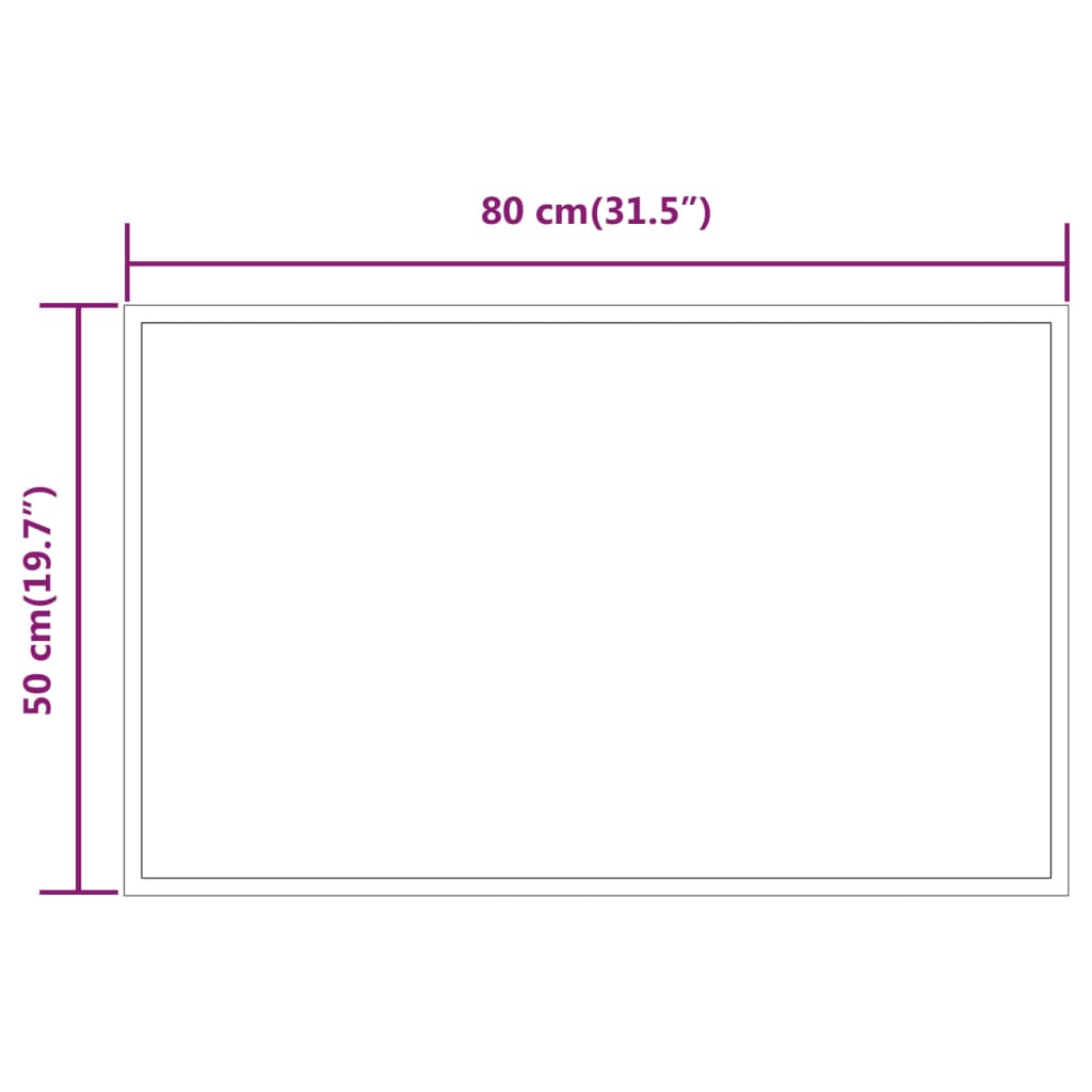LED kupaonsko ogledalo 50x80 cm