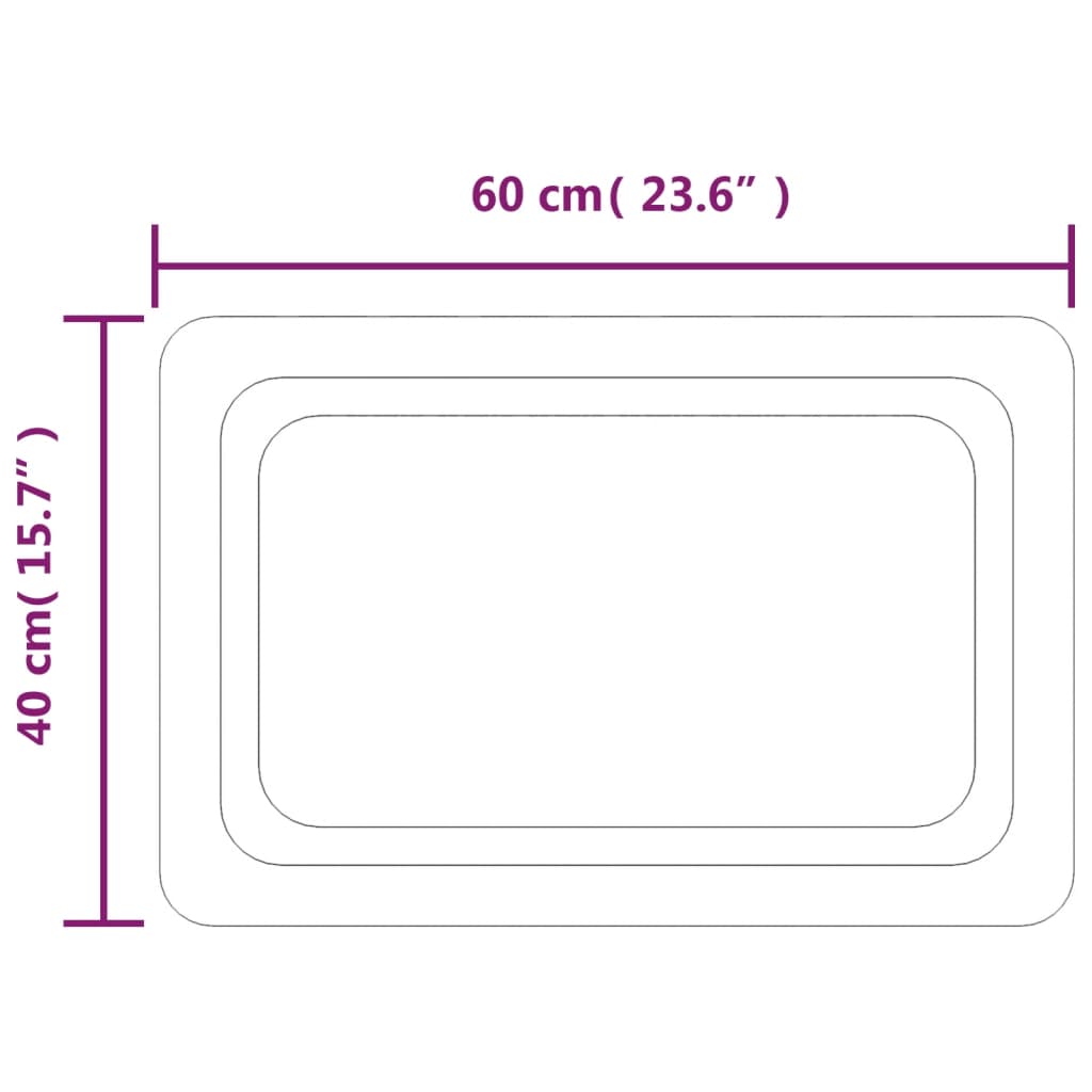 LED kupaonsko ogledalo 40x60 cm