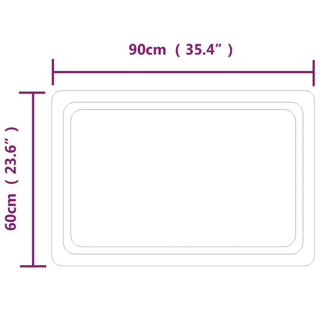 LED kupaonsko ogledalo 60x90 cm