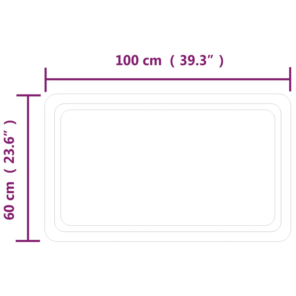 LED kupaonsko ogledalo 60x100 cm
