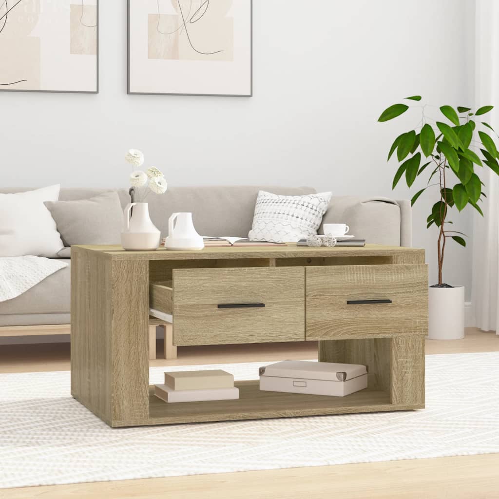 Stolić za kavu boja hrasta sonome 80x50x40 cm konstruirano drvo
