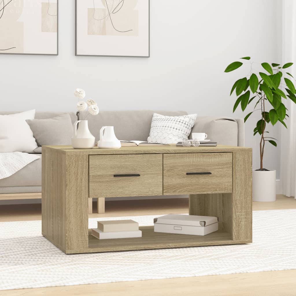 Stolić za kavu boja hrasta sonome 80x50x40 cm konstruirano drvo