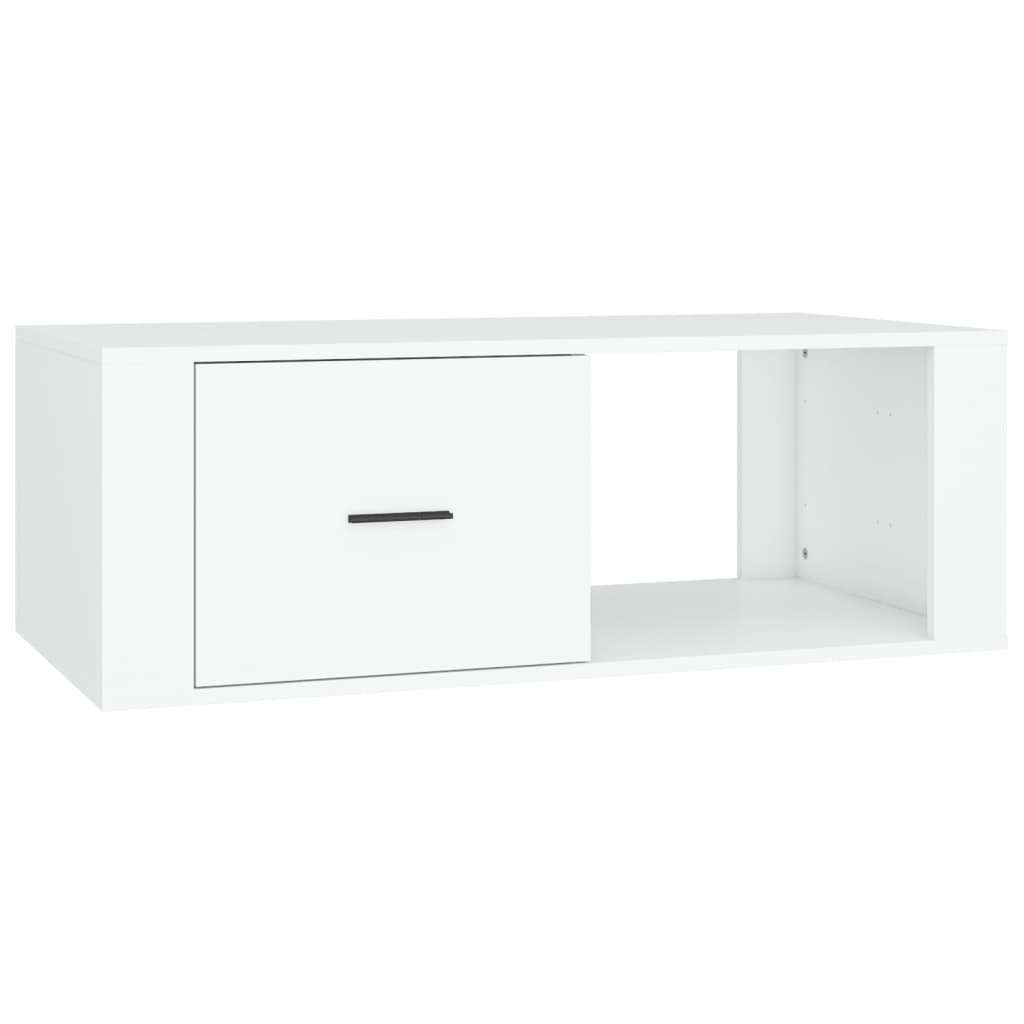 Stolić za kavu bijeli 100 x 50,5 x 35 cm od konstruiranog drva