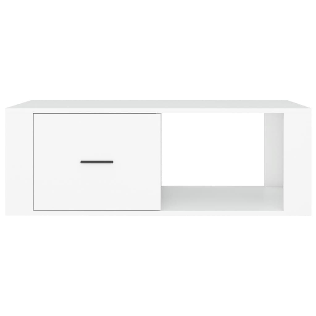 Stolić za kavu bijeli 100 x 50,5 x 35 cm od konstruiranog drva