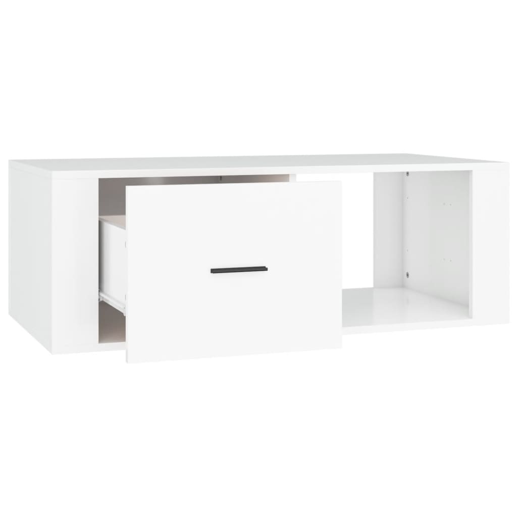 Stolić za kavu bijeli 100 x 50,5 x 35 cm od konstruiranog drva