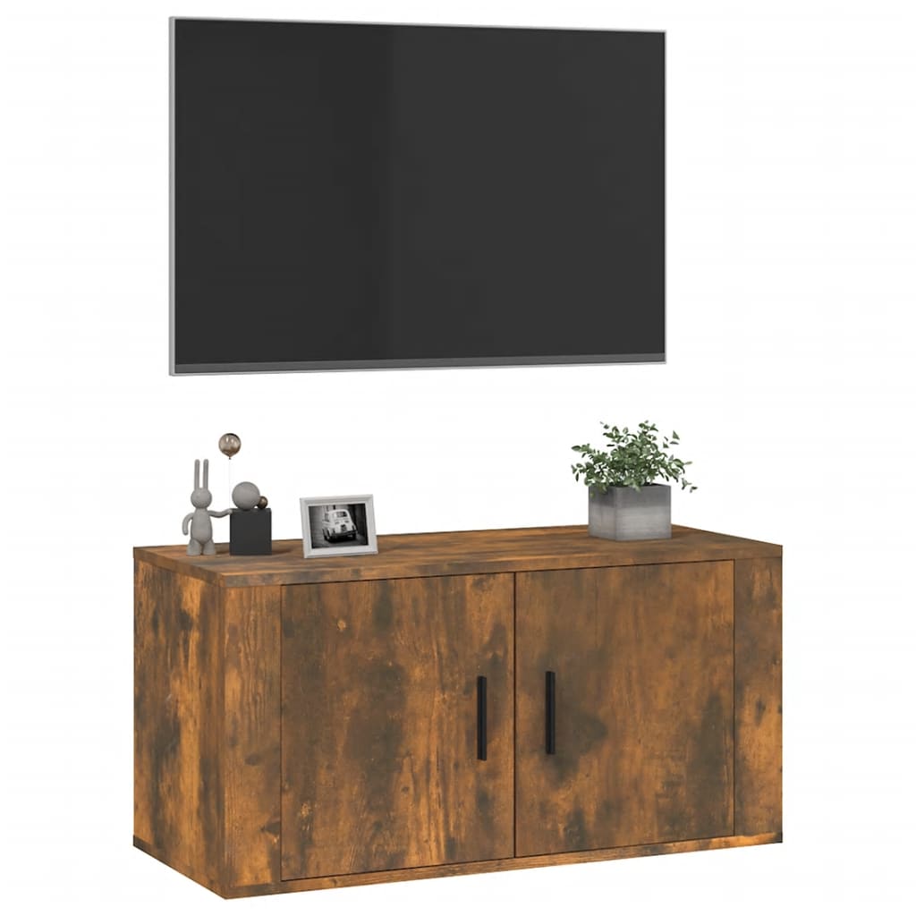Zidni TV ormarić Boja dimljenog hrasta 80x34,5x40 cm
