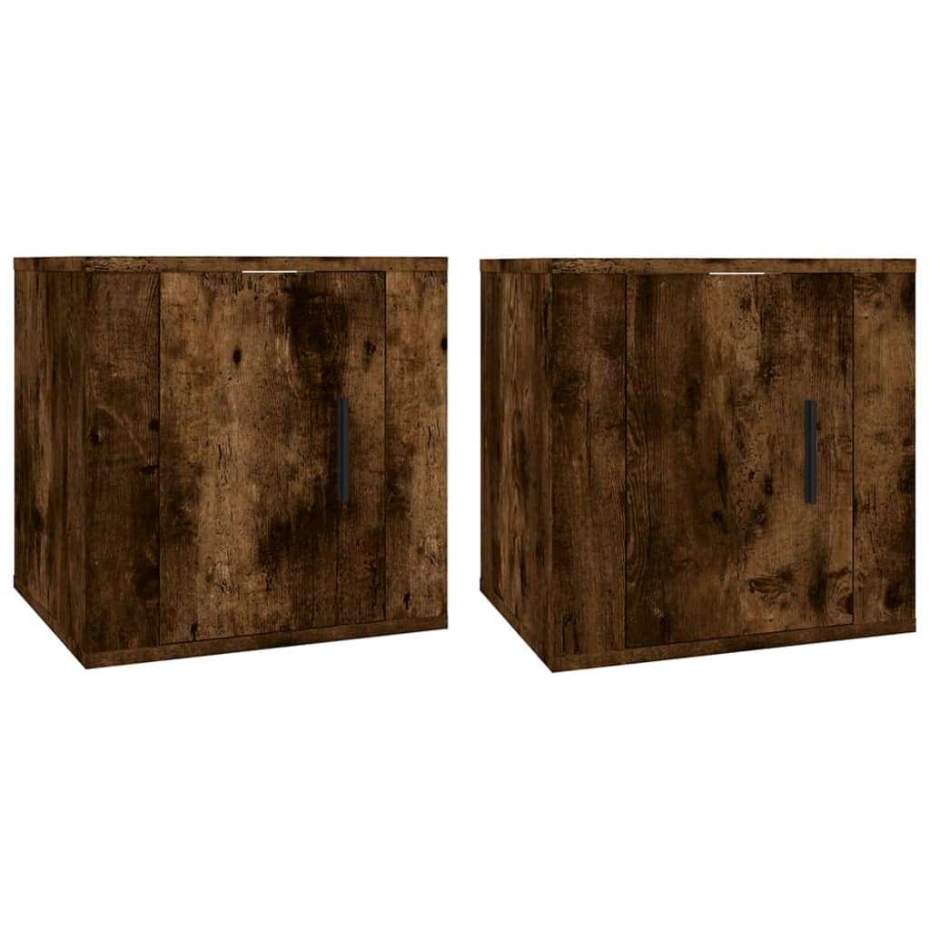 Zidni TV ormarići 2 kom boja dimljenog hrasta 40x34,5x40 cm