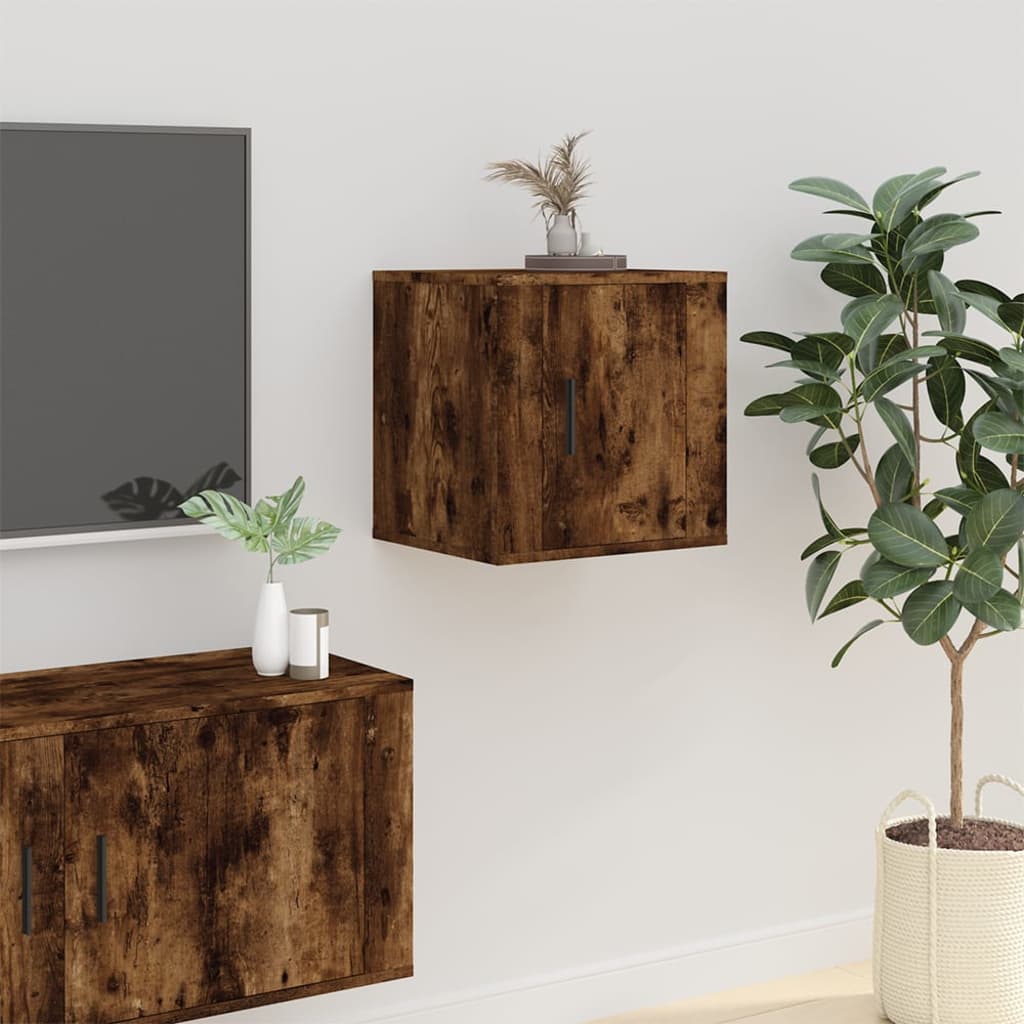 Zidni TV ormarići 2 kom boja dimljenog hrasta 40x34,5x40 cm