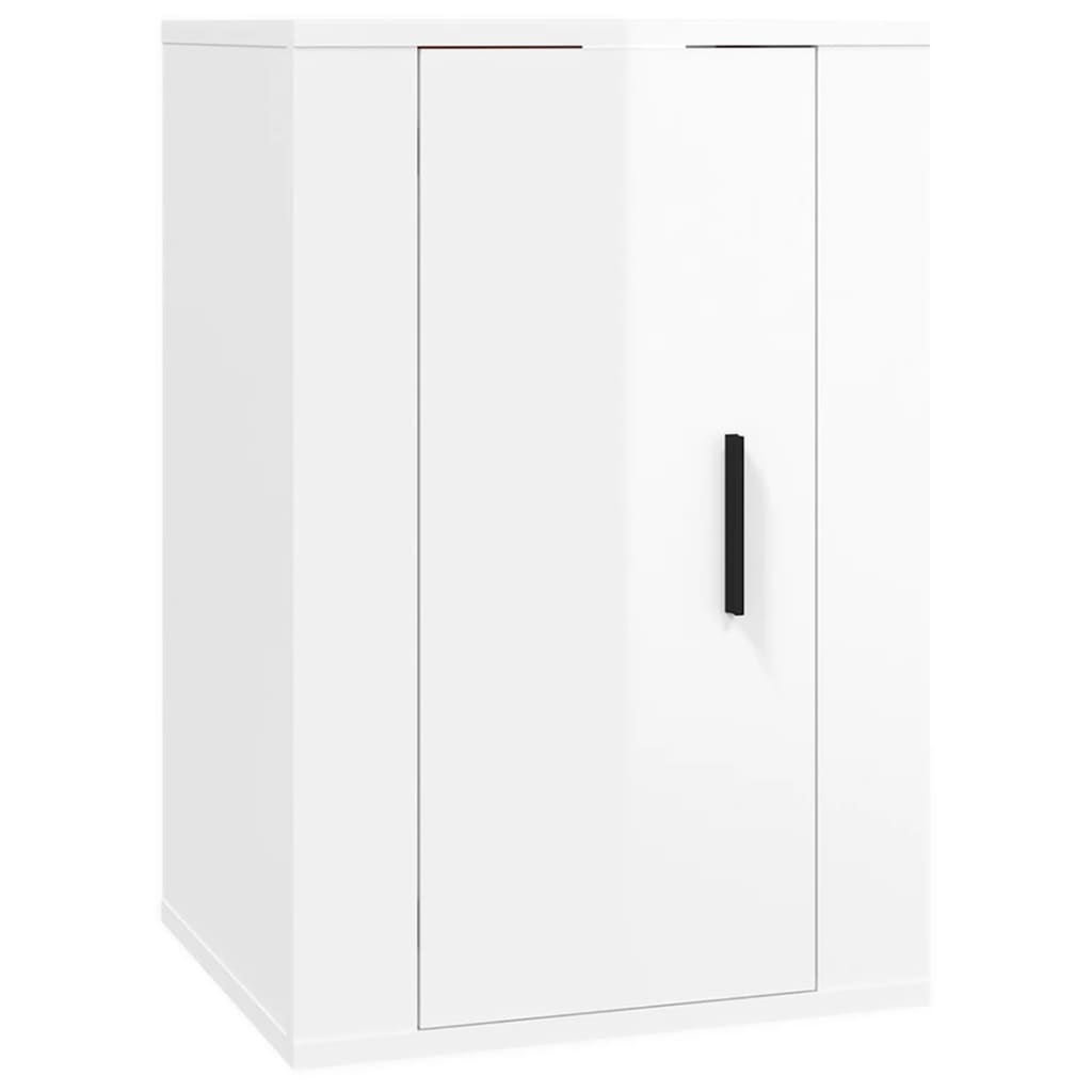 Zidni TV ormarić bijela visokog sjaja 40x34,5x60 cm