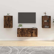 Zidni TV ormarići 2 kom boja dimljenog hrasta 40x34,5x60 cm