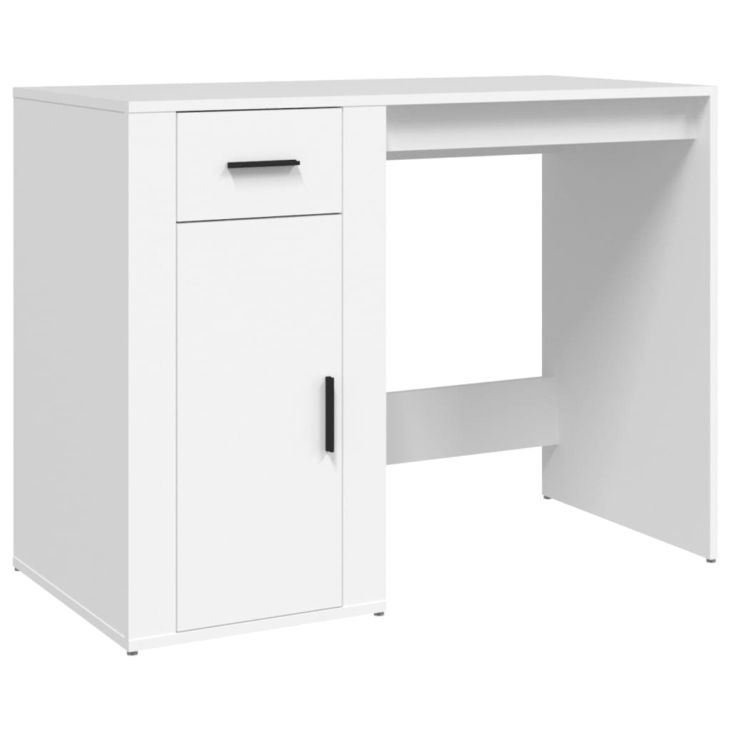 Radni stol bijeli 100 x 49 x 75 cm od konstruiranog drva