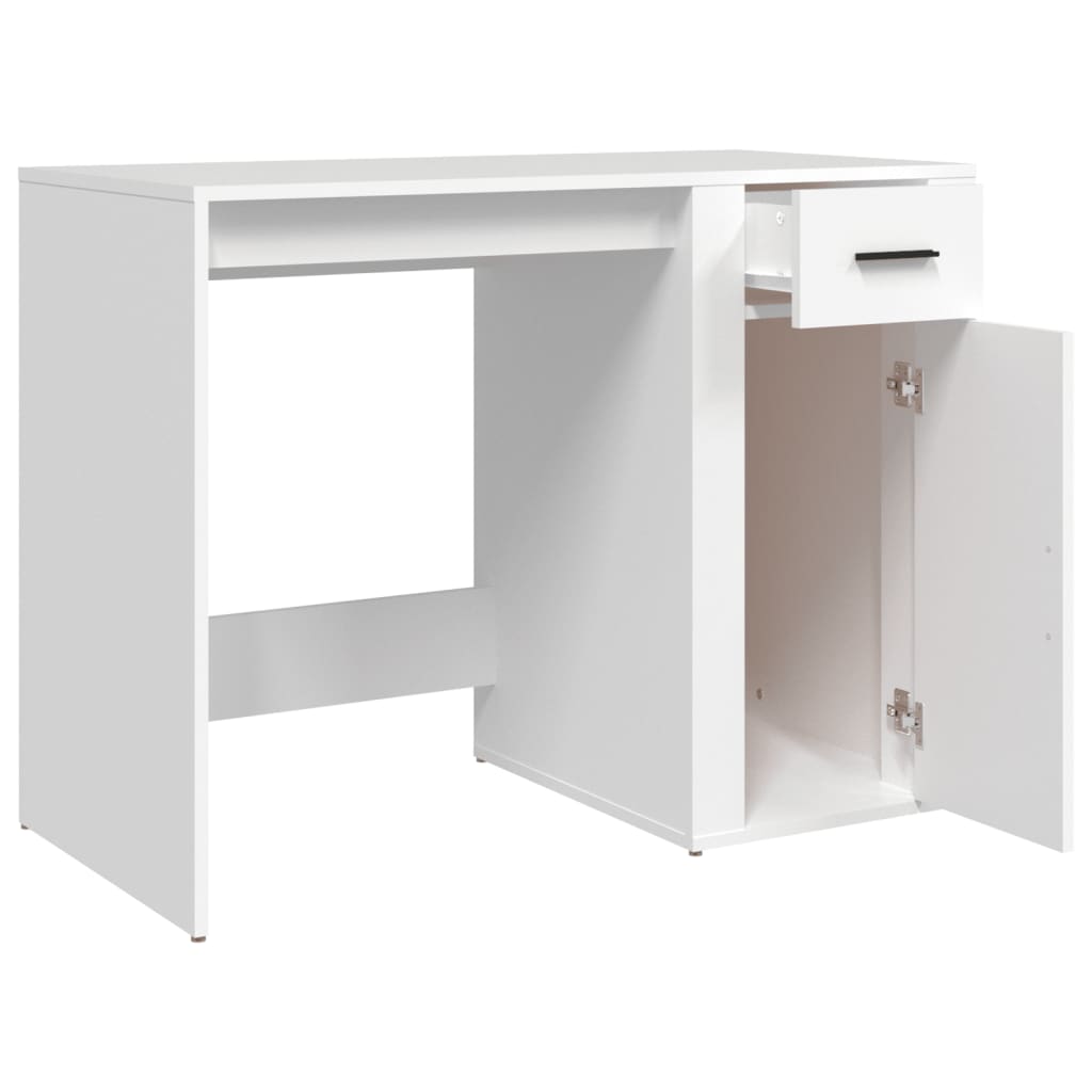 Radni stol bijeli 100 x 49 x 75 cm od konstruiranog drva