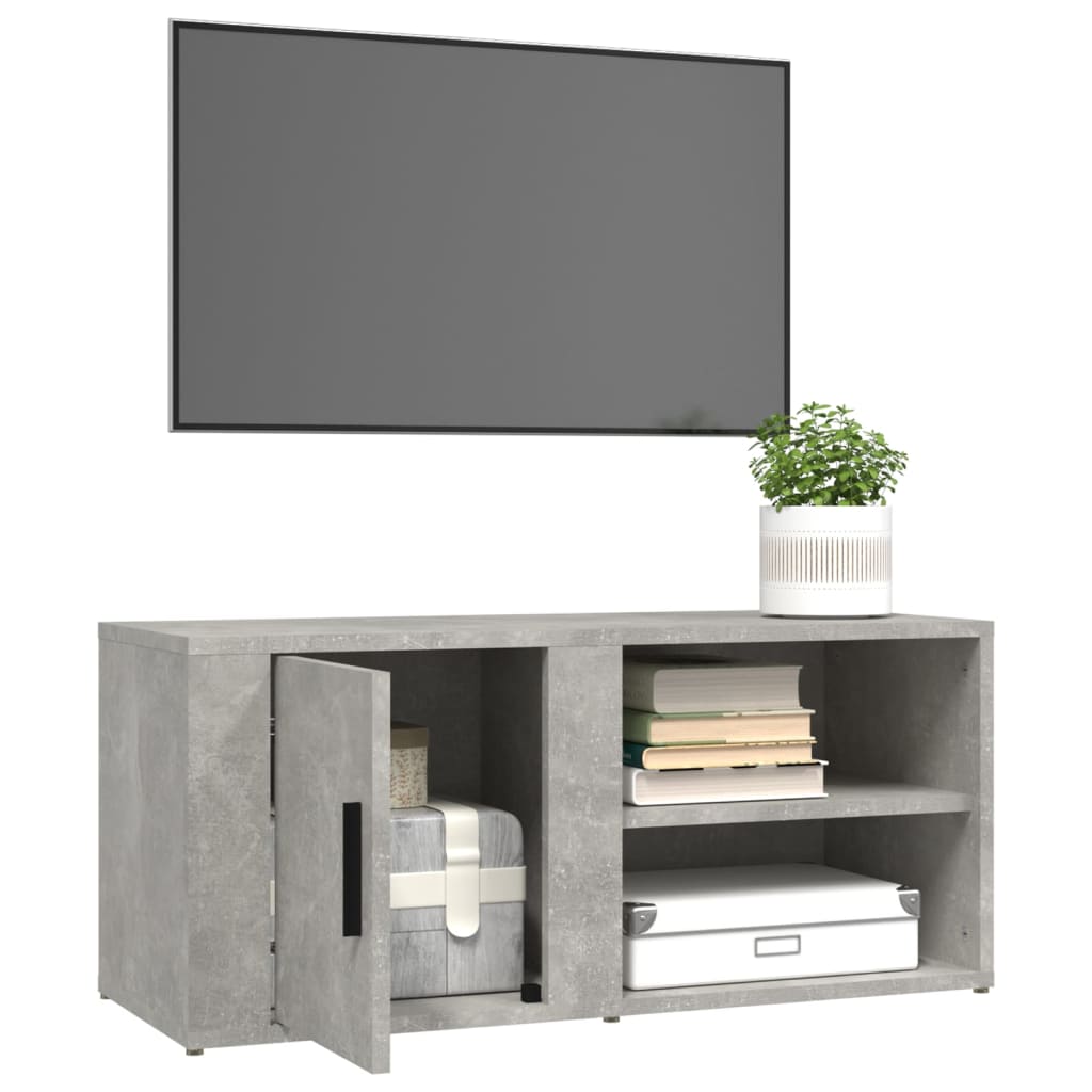 TV ormarići 2 kom Siva betona 80x31,5x36 cm konstruirano drvo