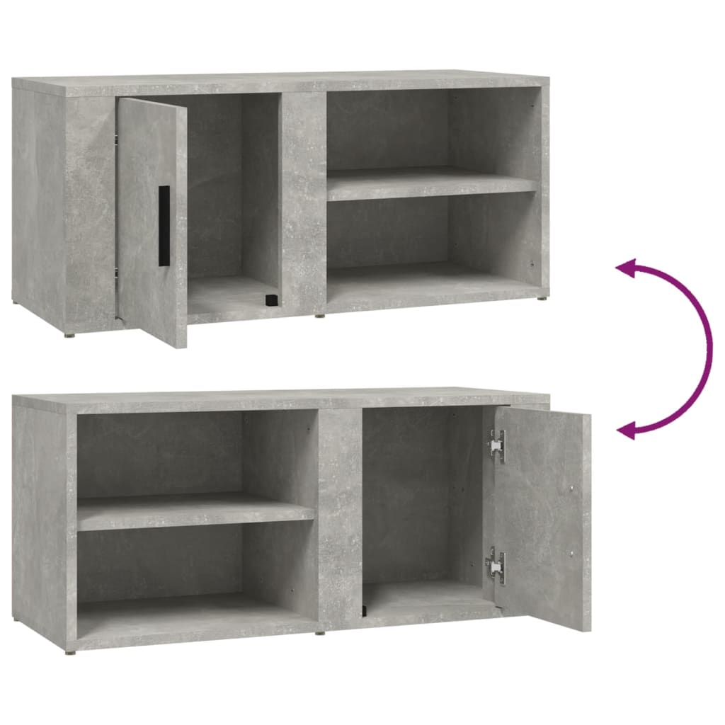TV ormarići 2 kom Siva betona 80x31,5x36 cm konstruirano drvo